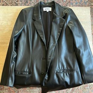 Bb Dakota faux leather blazer jacket